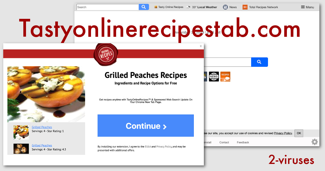Tastyonlinerecipestab.com is installed on getrecipes.net.