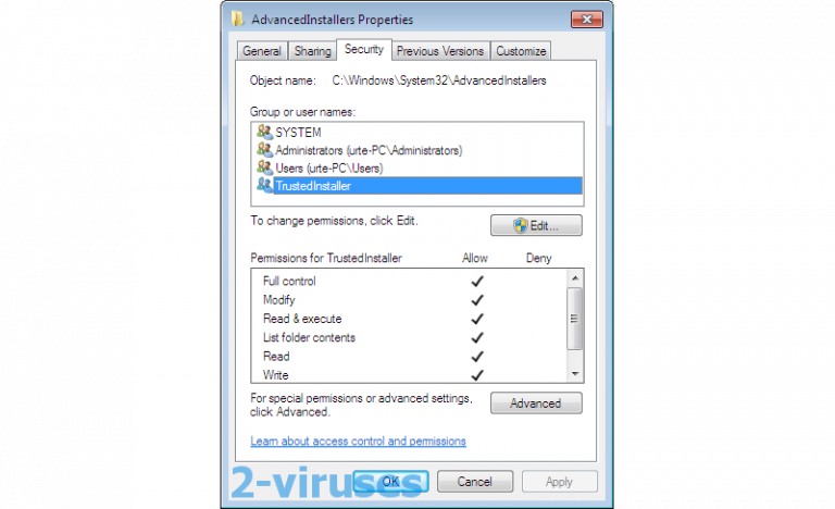 TrustedInstaller - Dedicated 2-viruses.com