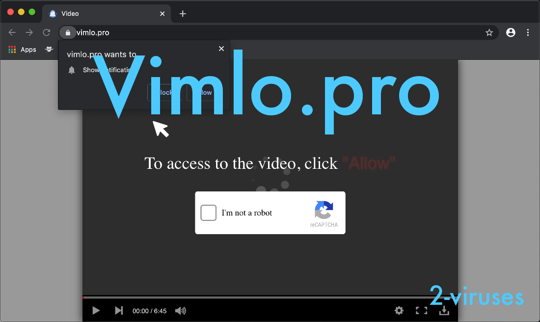 Vimlo.pro: "To access the video, click Allow"