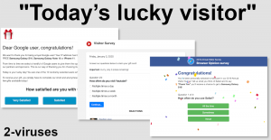 "Today’s lucky visitor" Pop-ups