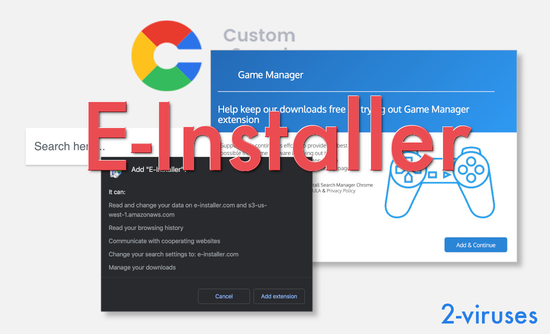 E-Installer is introduced as "Game Manager" on some sites.