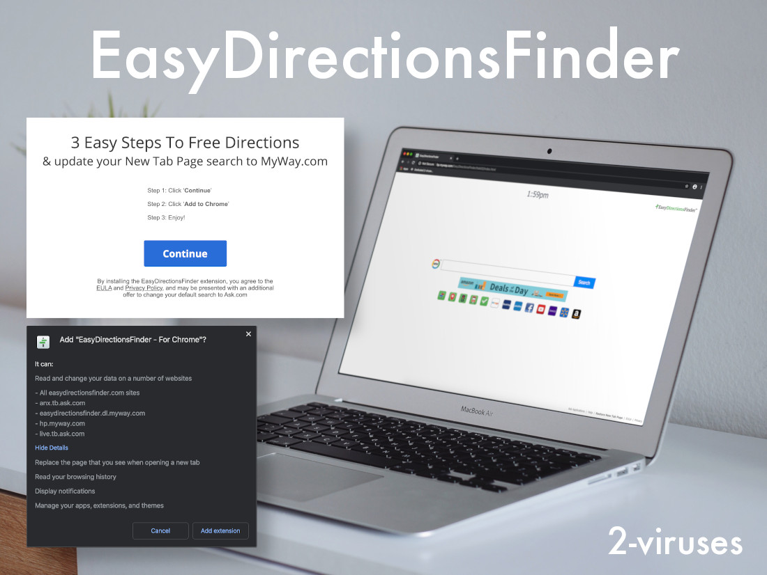 EasyDirectionsFinder is related to Myway.com and Ask.com.
