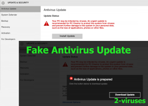 Fake Antivirus Update – How to remove – Dedicated 2-viruses.com