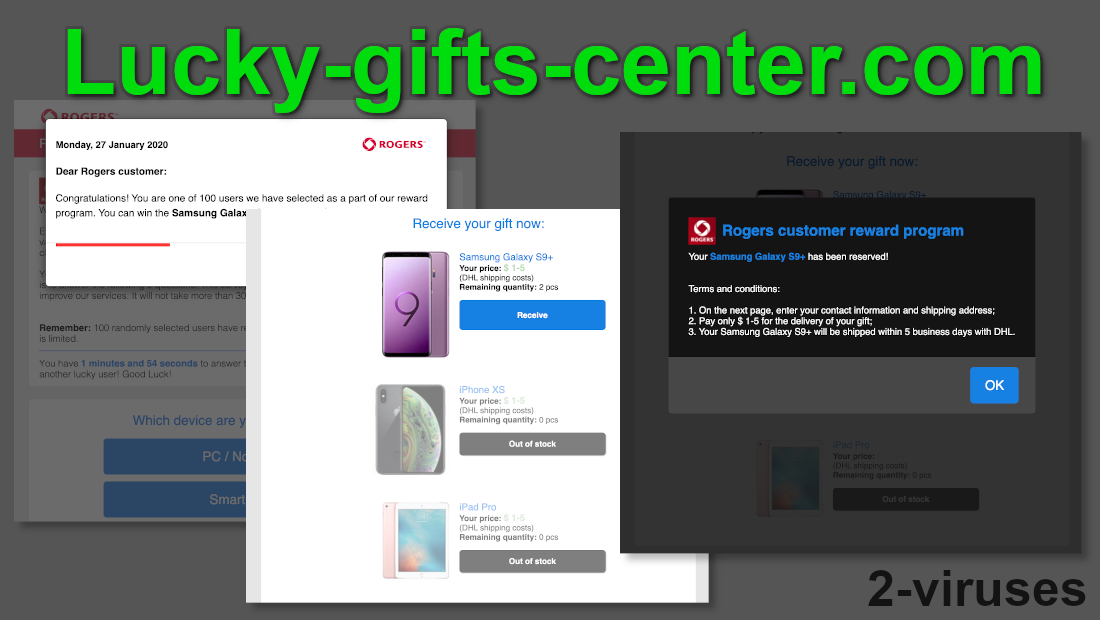 Lucky-gifts-center.com tells peoplethat they won a Samsung.