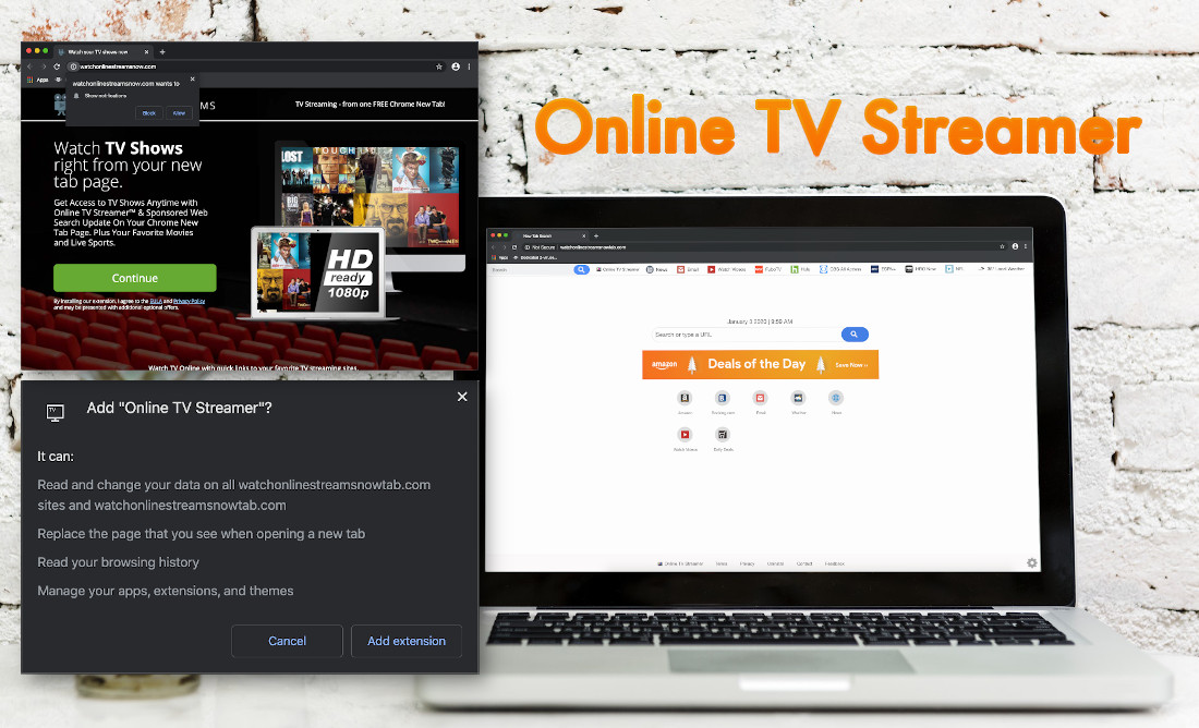 Watchonlinestreamsnowtab.com can't actually stream television even though it was advertised as if it can.
