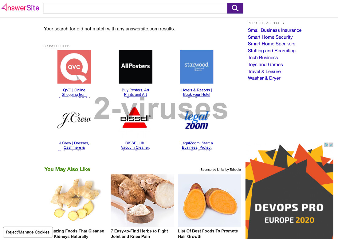 Answersite.com shows some Taboola Ads.