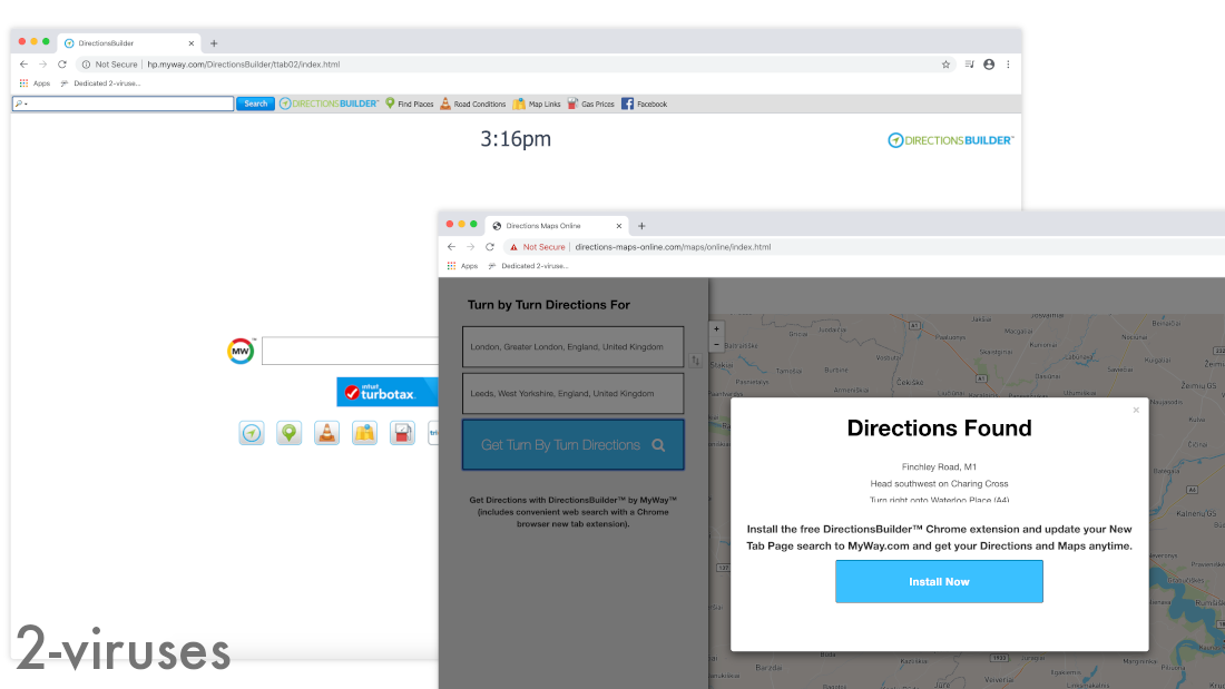 DirectionsBuilder is "required" to install to see driving directions on certain sites.