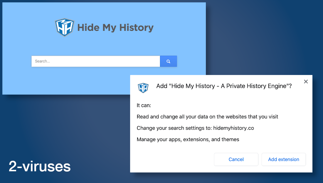 Hide My History reads your data on all websites,