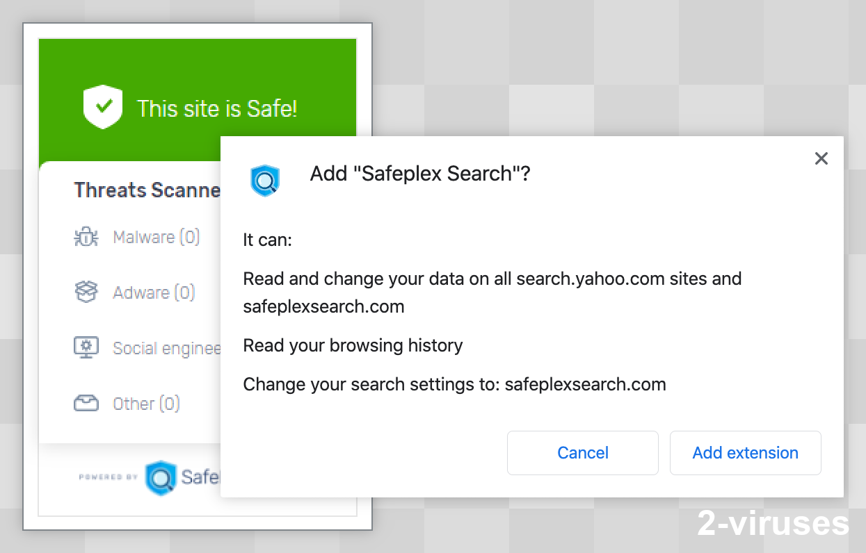 Safeplex Search can read your data on Yahoo.com.