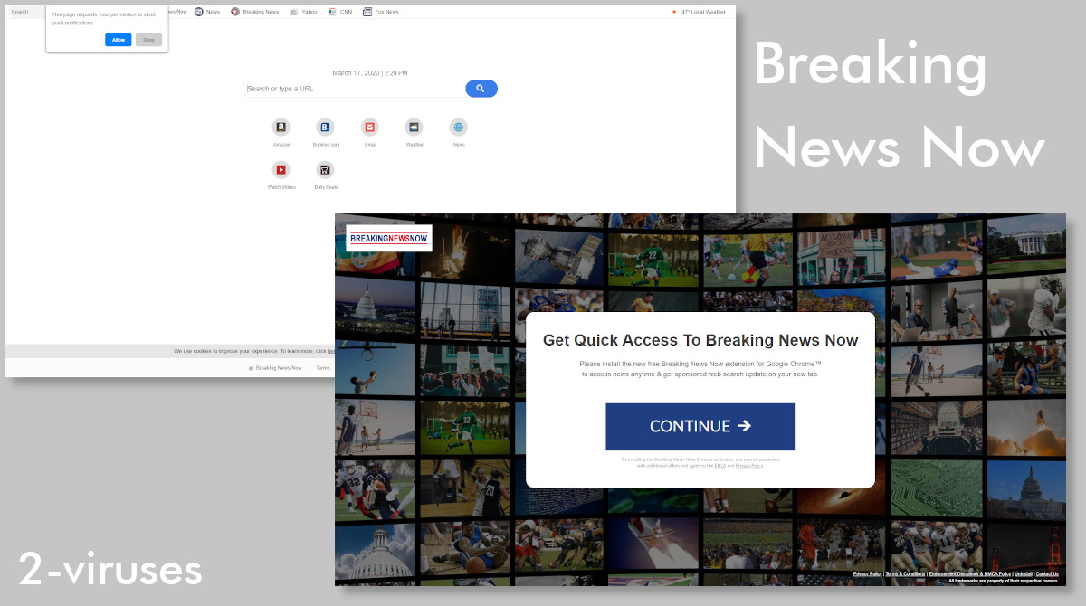 Breaking News Now offers quick access to breaking news.