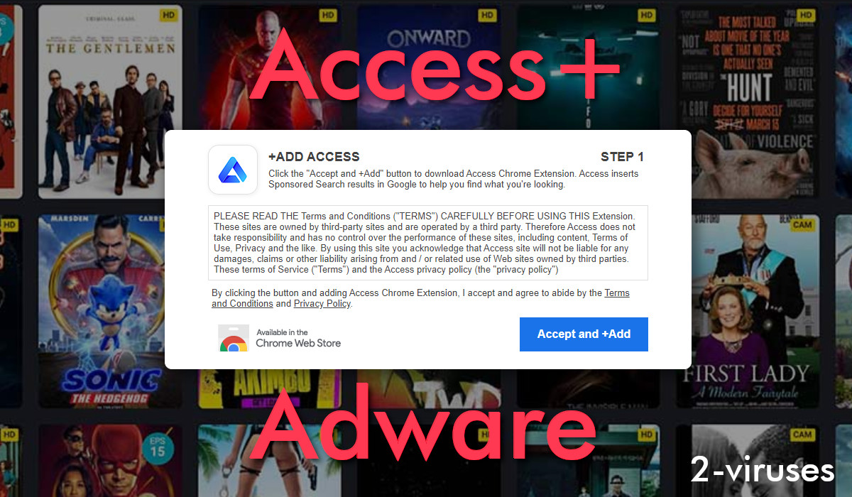 Access+: "inserts sponsored search results in google".