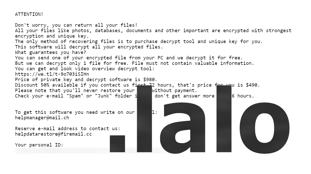 Lalo ransom note asks for $490 or $980.