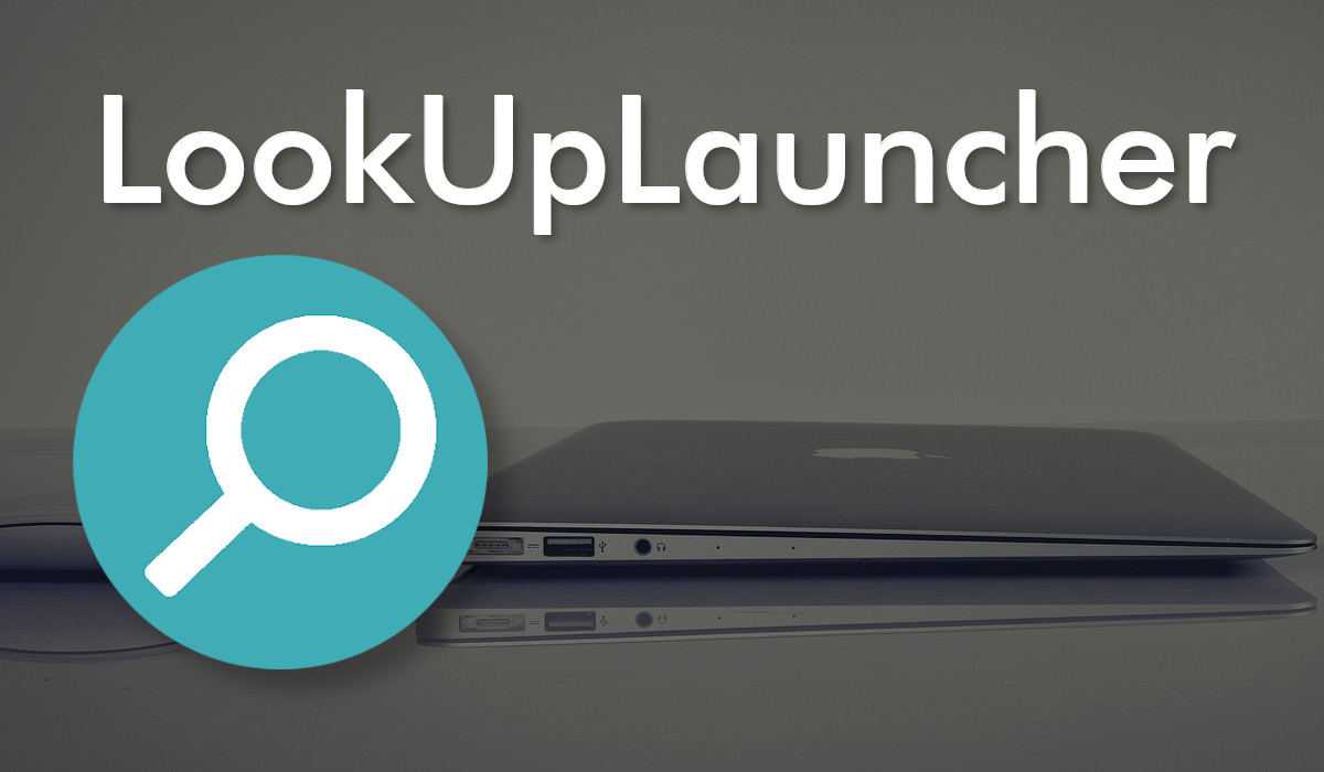 LookUpLauncher has a green icon with a white magnifying glass.