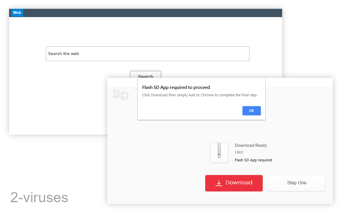 Lpxsx.xyz uses the Flash SD App Required scam to spread.