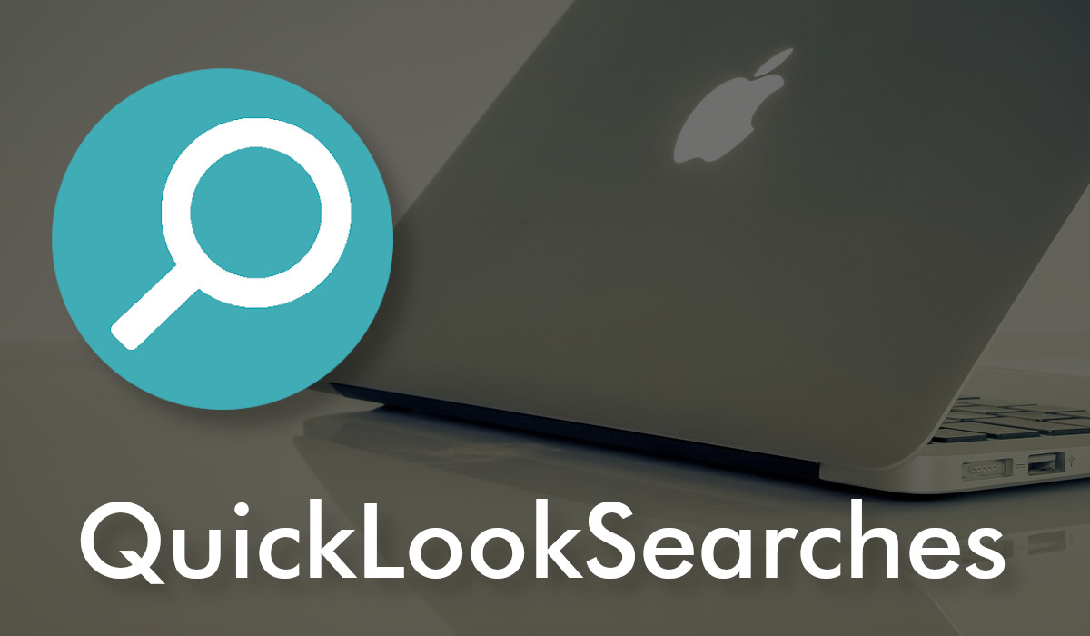 QuickLookSearches uses an icon with a green circle and a white magnifying glass.