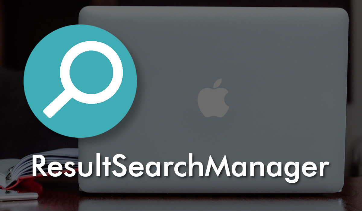 ResultSearchManager uses a green circle with a white magnifying glass as an icon.