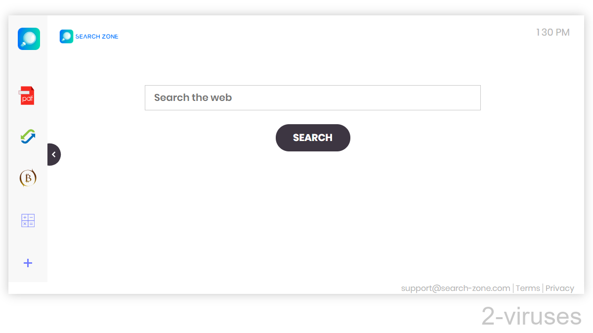 Search-zone.com looks like a random search engine, but its search box opens Yahoo.com.
