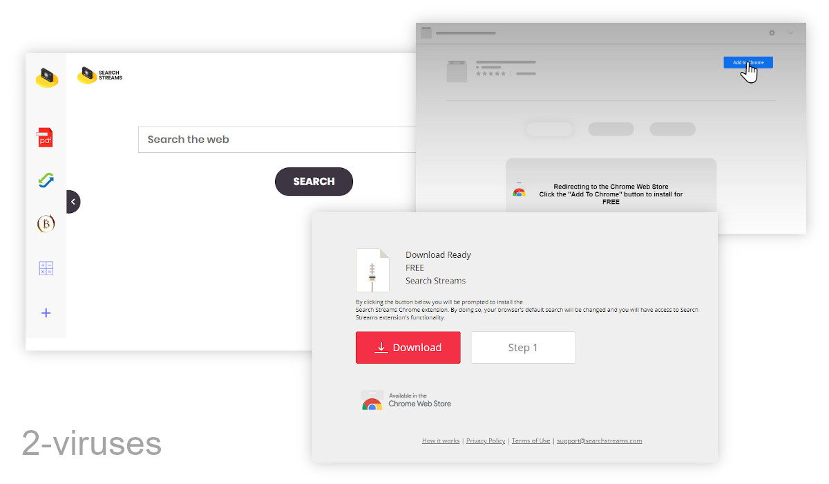 SearchStreams uses the "download ready" page template.