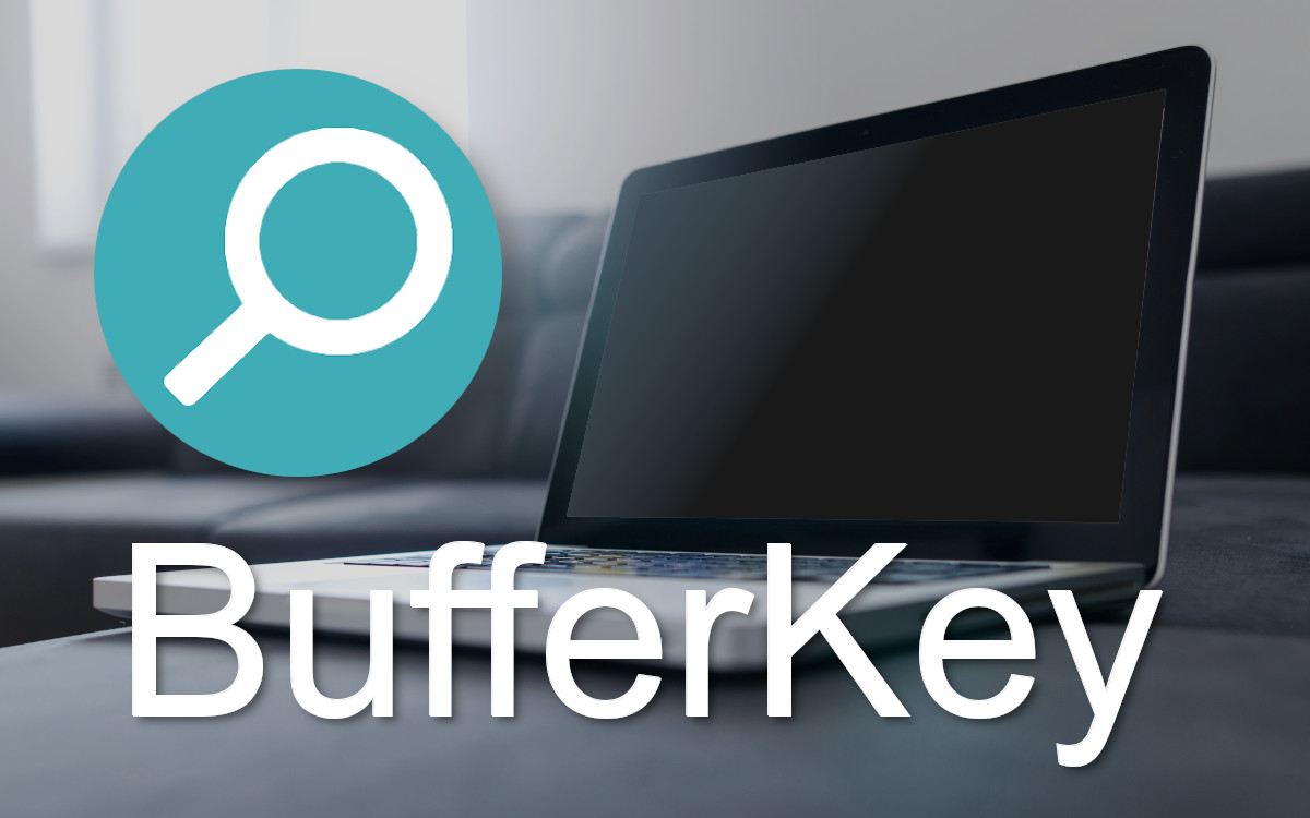 BufferKey's icon is a green and white icon of a magnifying glass.