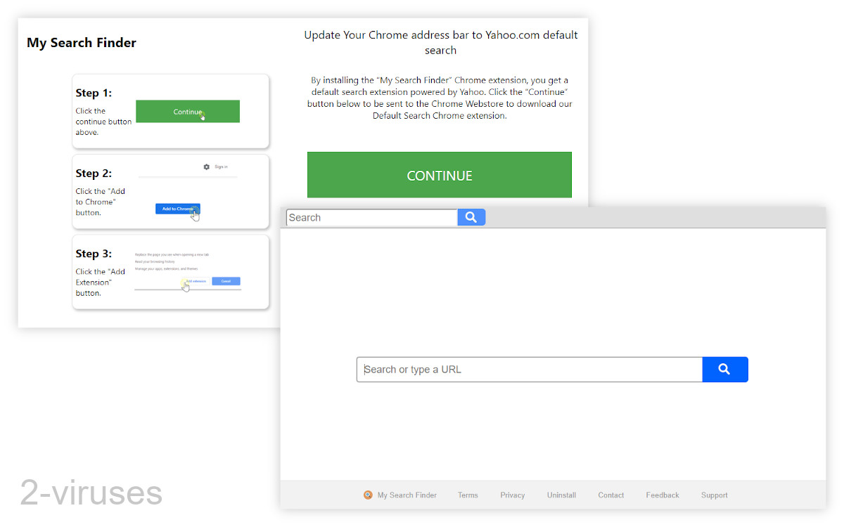 Mysearchfinder.co offers a simple new tab page that fails to offer anything useful.