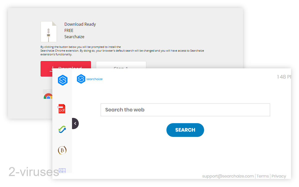 Searchaize.com has a "Download Ready" page for the Searchaize extension.