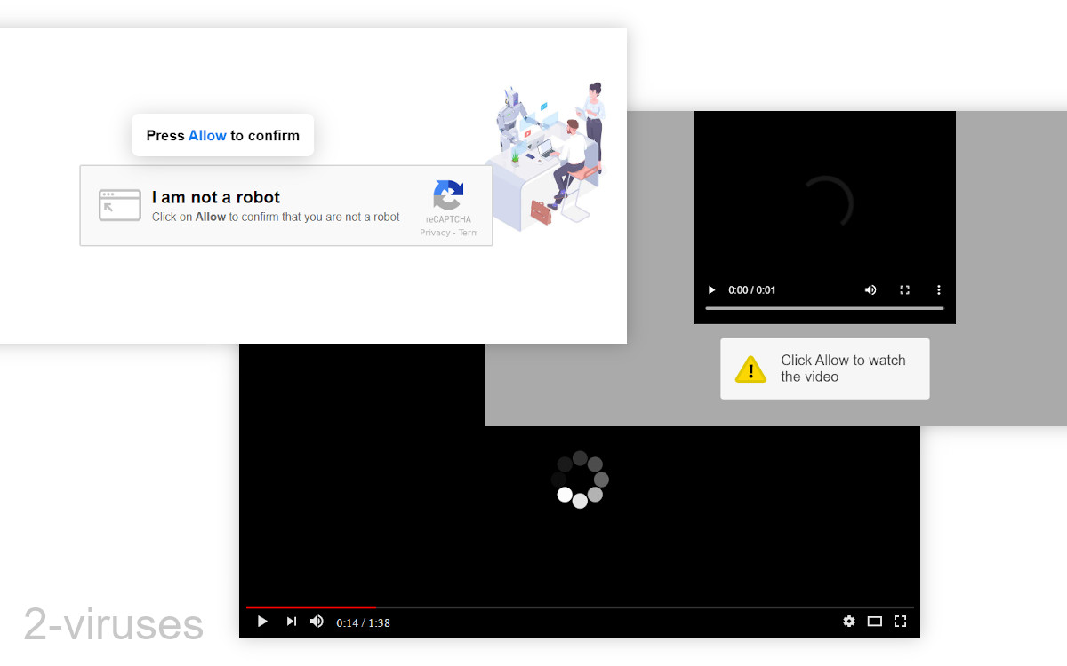 Videostay.club says: "Press Allow ...", "Click Allow ...".