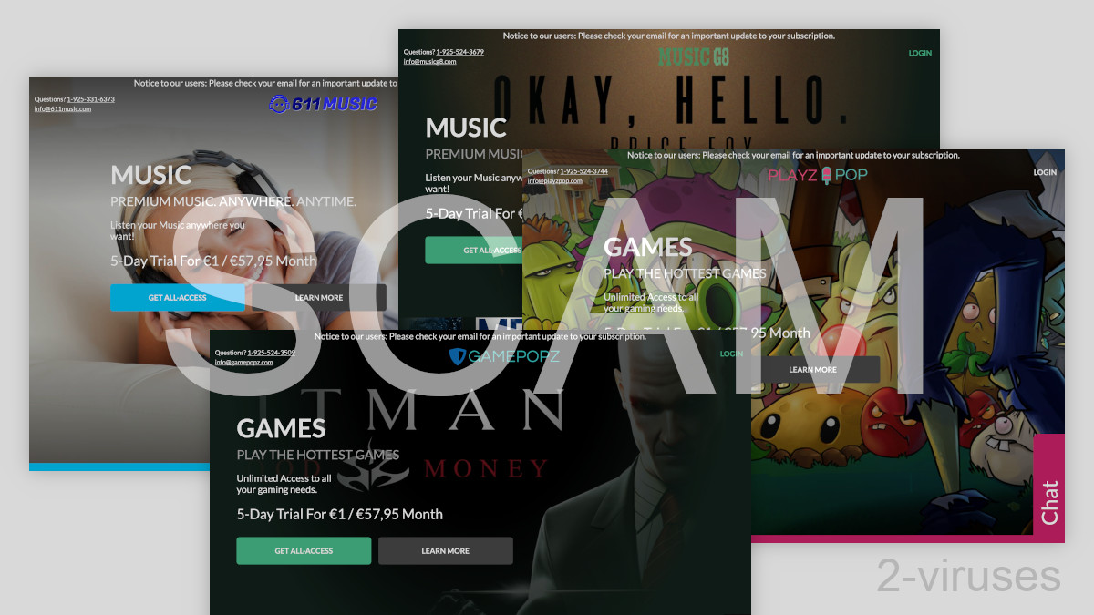 Many shady subscription services are made by the same scammers.