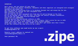 Zipe Ransomware