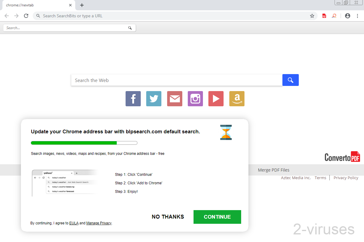 ConverToPDF offers Blpsearch, a search hijacker.