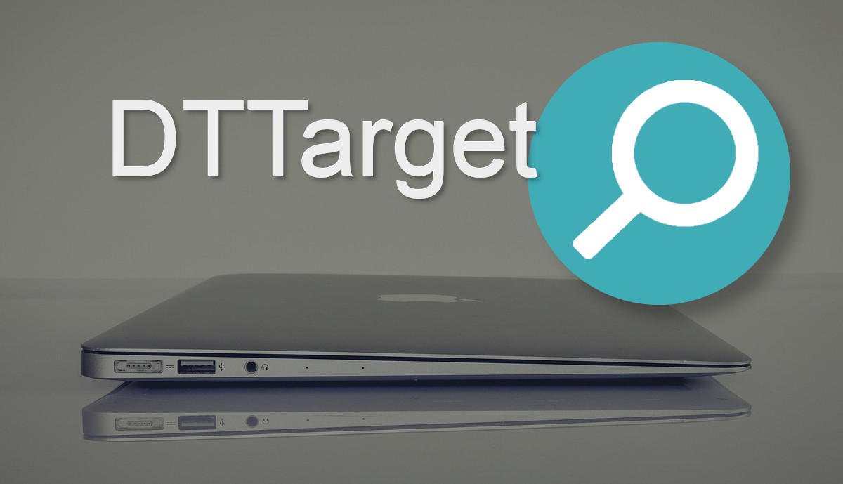 DTTarget's icon may be a green circle with a white magnifying glass.