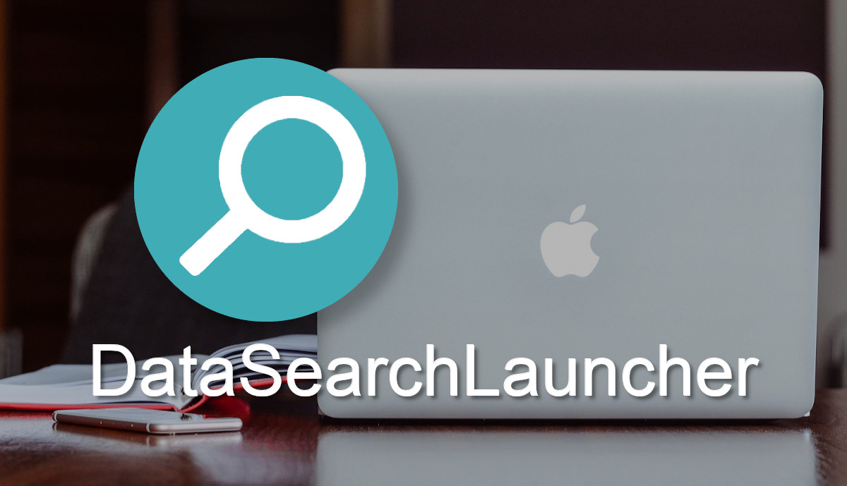 DataSearchLauncher uses an icon of a green circle and a white magnifying glass.