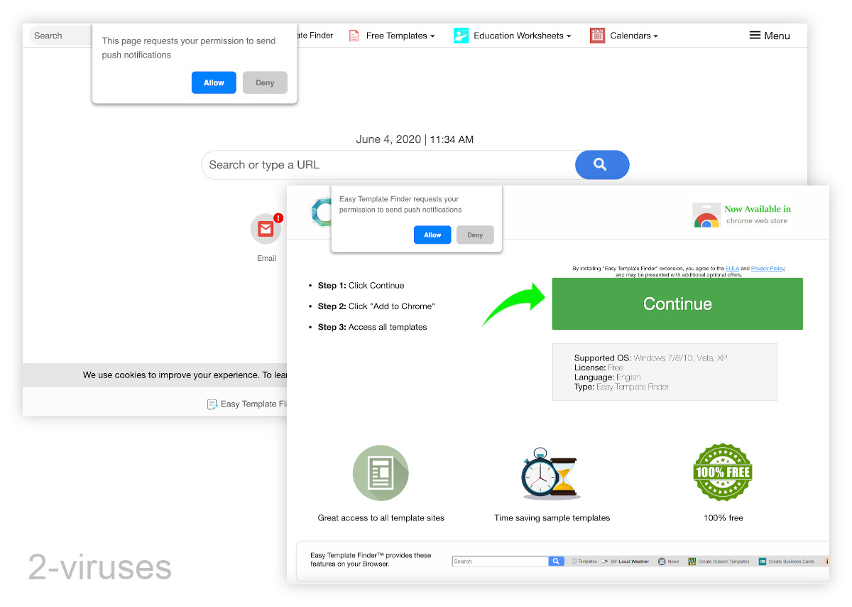 Easytemplatefindertab.com looks like a new tab page.
