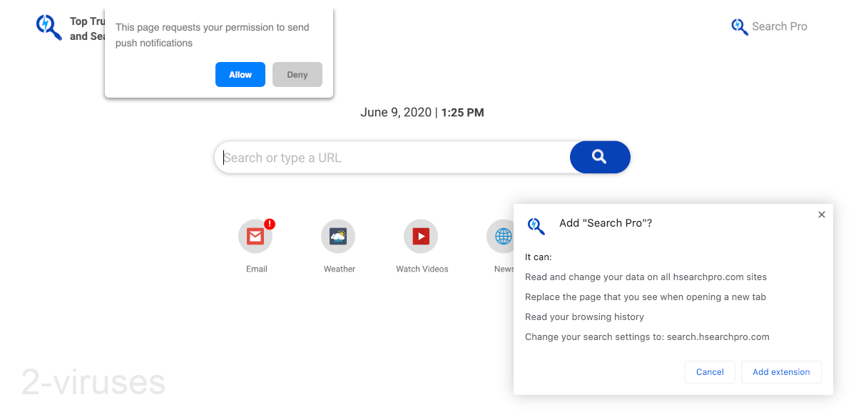 Search Pro's permissions reveal its hijacking behavior.