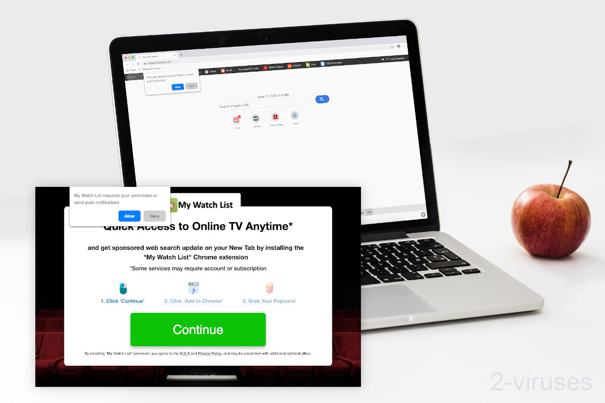Mywatchlisttab.com is advertised on Mywatchlist.org.