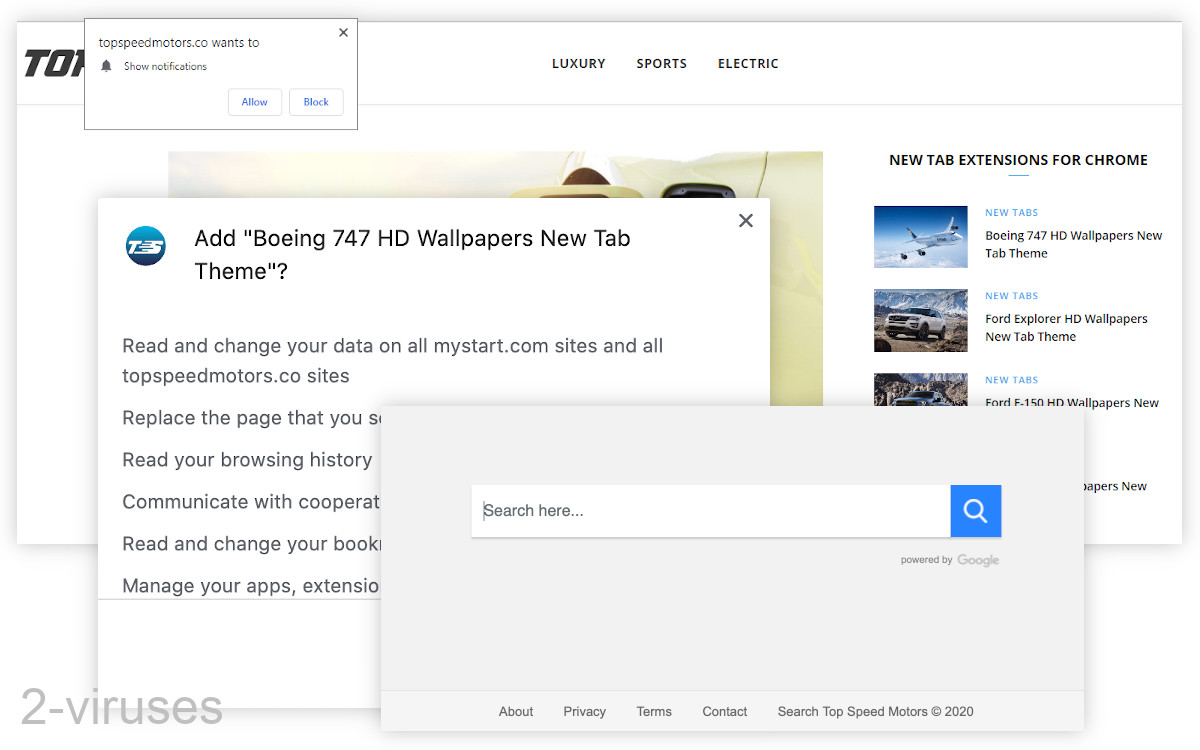 Search.topspeedmotors.co is a basic custom search engine.