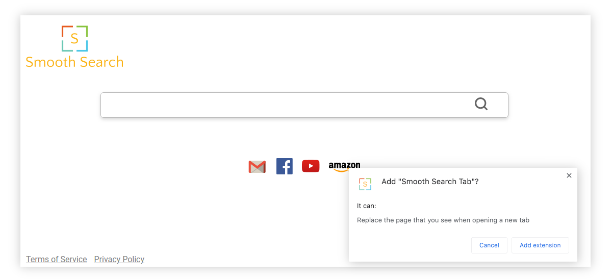 Smoothsearch.online replaces the new tab.