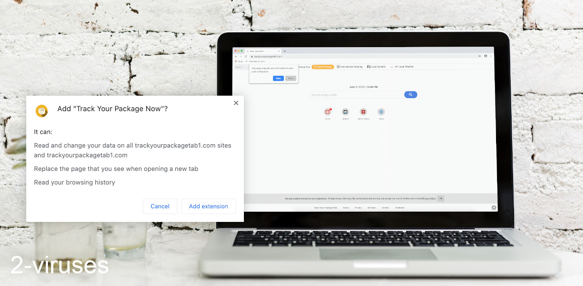 Trackyourpackagetab1.com looks like any other browser hijacker.