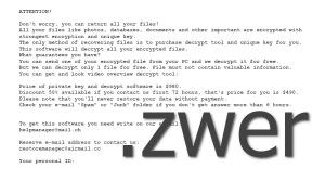 Zwer File-Encrypting Malware