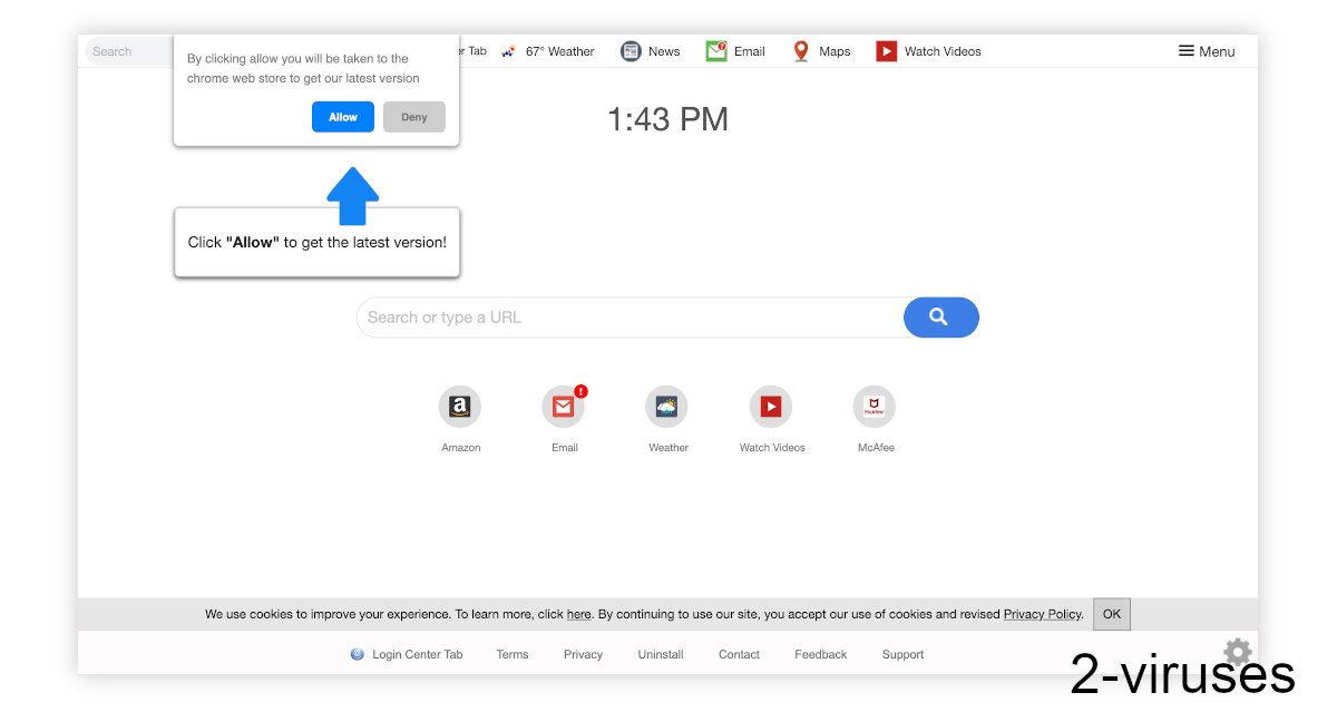 Hlogincenter.co asks you to allow notifications.