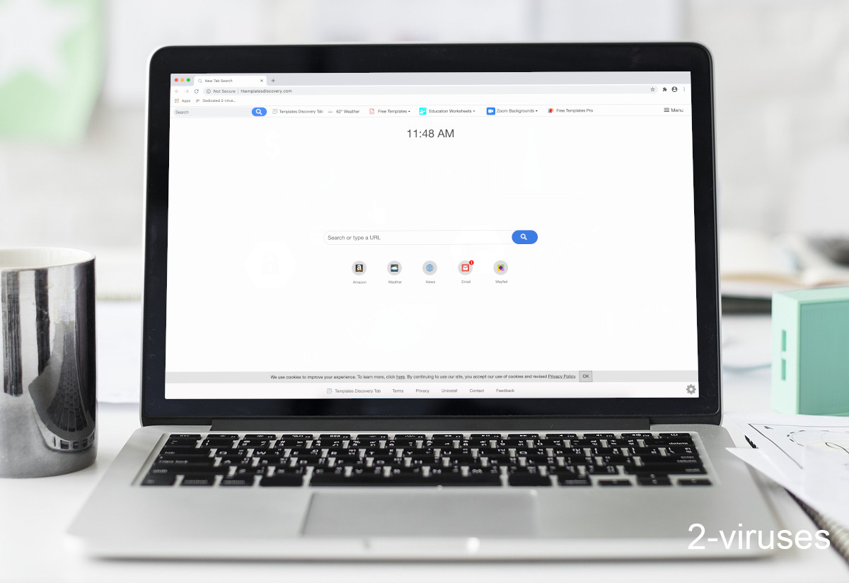 Htemplatesdiscovery.com new tab asks to send notifications.