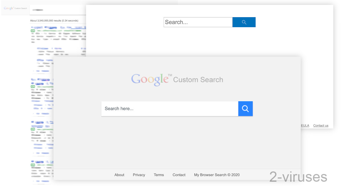 Mybrowser-search.com shows four ads.