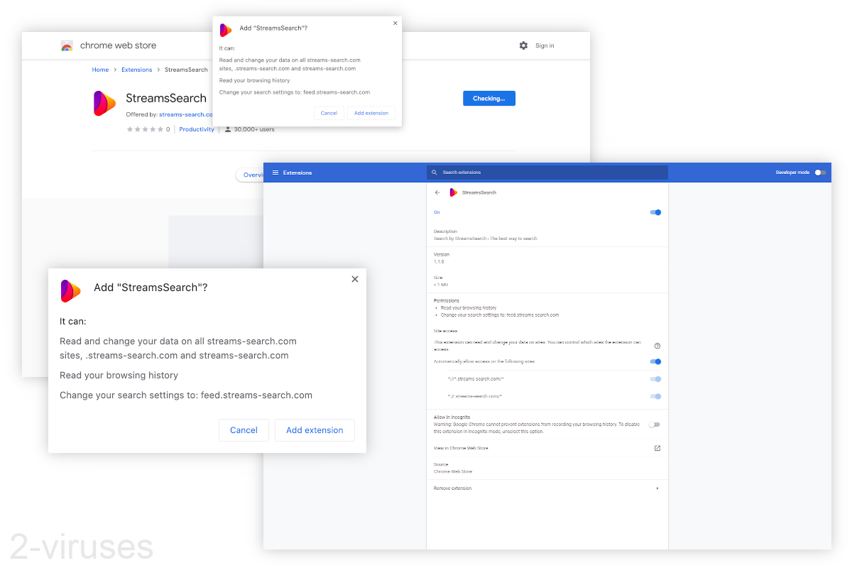 StreamsSearch replaces the default search engine.