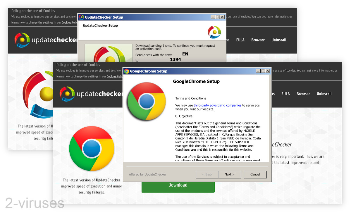 UpdateChecker pretending to be Chrome.