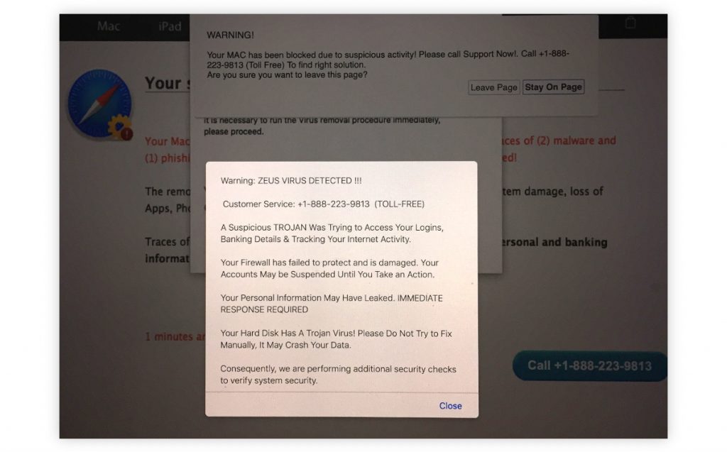 Scam “Zeus Virus Detected” How to remove (Dec, 2020) Dedicated 2