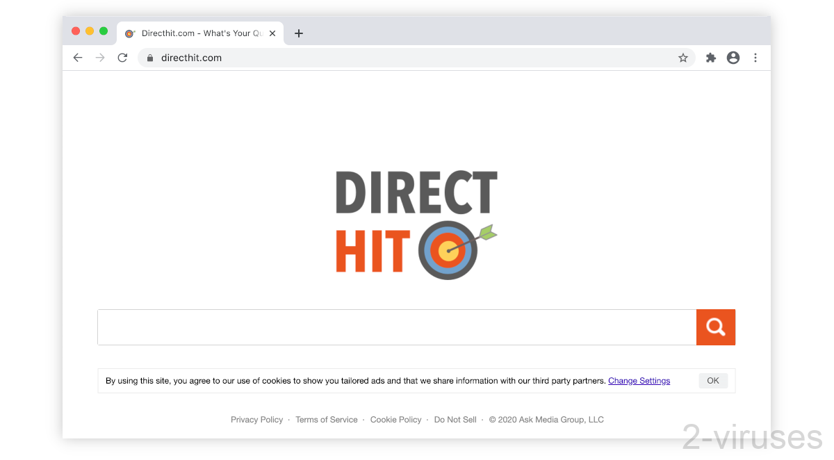 Directhit.com's main page.