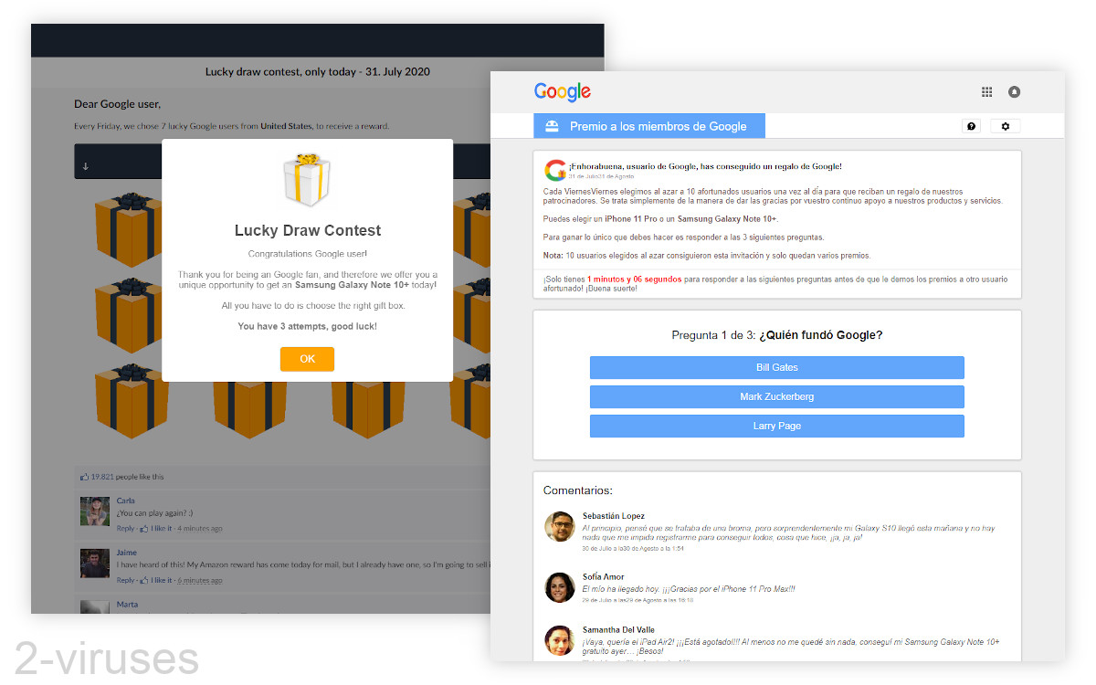 The different versions of Goodsphone.com copy different sites.