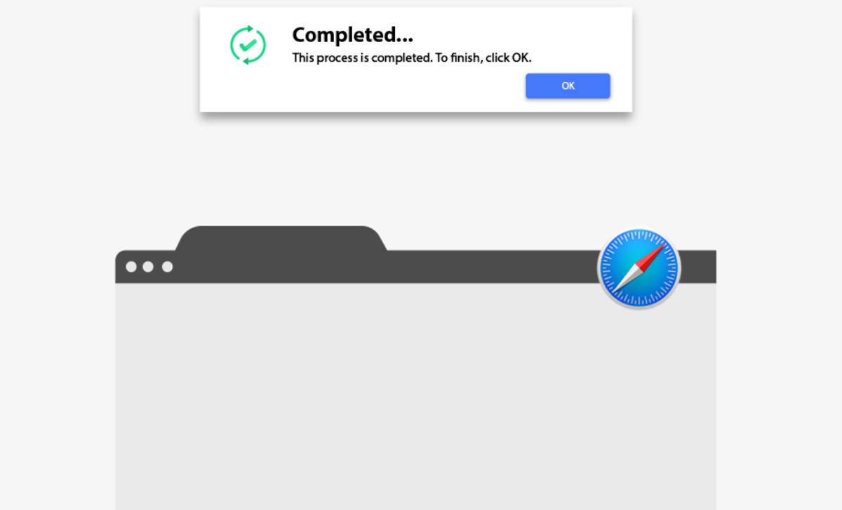 Completed... This process is completed. To finish, click OK.