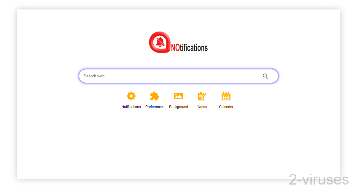 Nonotifications.com new tab page.
