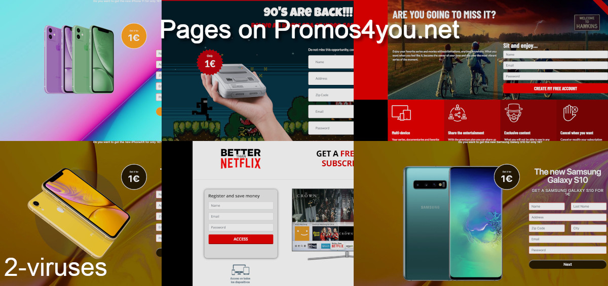 Promos4you.net has a lot of different scam pages asking for your information.