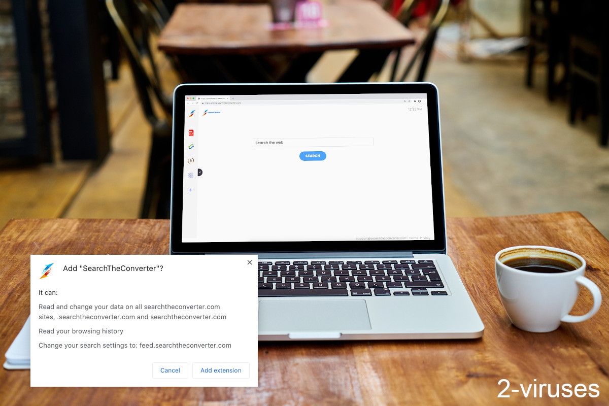 Searchtheconverter.com replaces your default search engine.